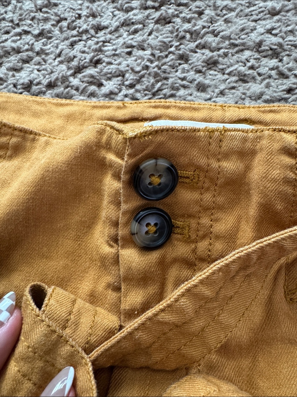 Anthropologie High-Waist Wide Leg Tie Belt Pants - Mustard Yellow - Picture 4 of 6